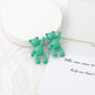 10PCS/lot DIY Cute Cartoon Teddy Bear Pendant Jewelry Accessories Wholesale Alloy Spray Paint Simple Multicolor Jewelry Material