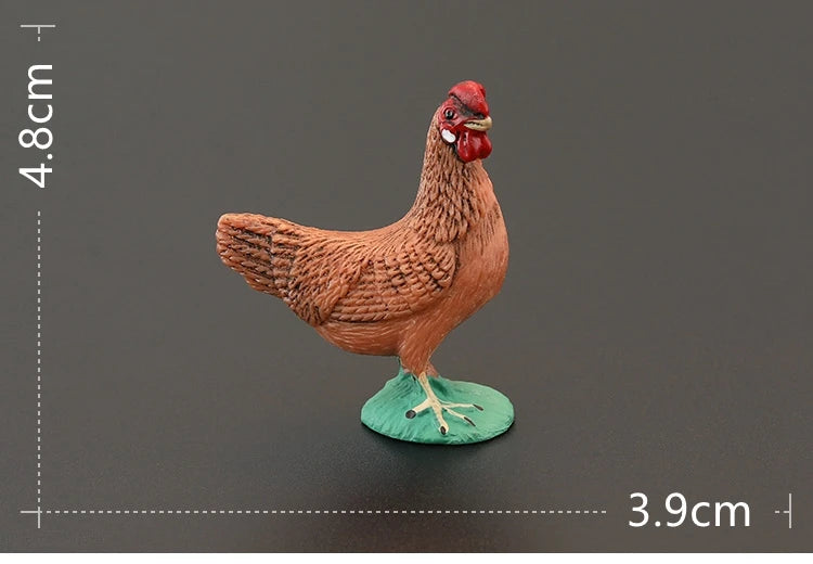 Solid simulation animal model domestic chicken rooster hen chick ornaments home decoration crafts
