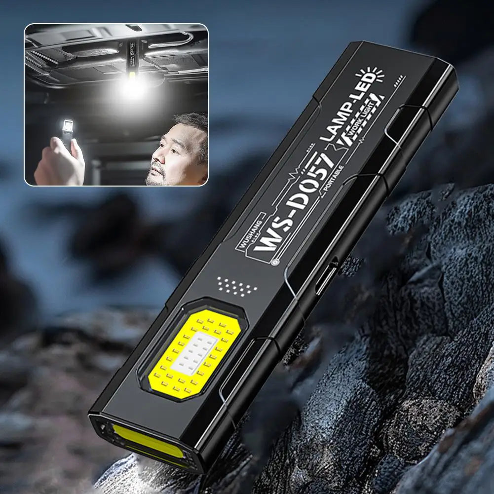 Keychain Flashlight USB-C Rechargeable 400mAh 550 Lumens Multifunctional Lighting Durable Mini Auto Repair Hat Clip Work Light
