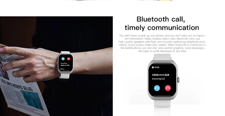 2025 New  Smart Watch Women Heart Rate Health Monitoring Voice Assistant BT Calling IP68 Waterproof Sports Smartwatch Men