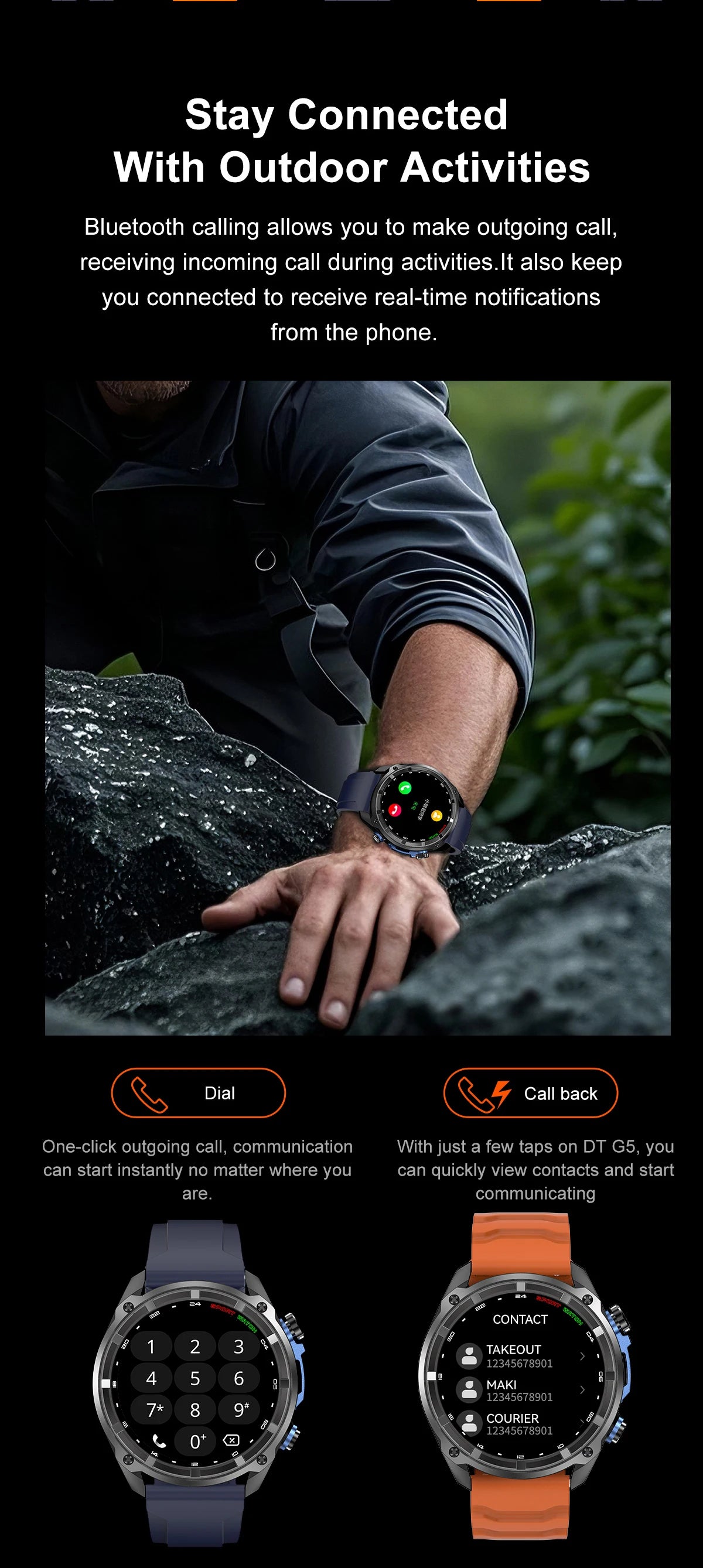 2025New Men Military GPS Map Smart Watch T-Rex3 Compass 4GB Memory 1000mAh Battery 10ATM Waterproof HD Bluetooth Call Smartwatch