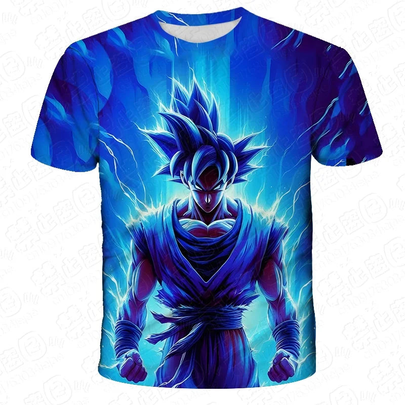 Anime Dragon Ball Son Goku 3D Print Kids T Shirt Summer Fashion Casual T-shirt Boy Girl Unisex Children's Clothing Tshirt Tops