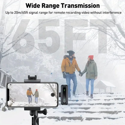 KEBIDU Wireless Lavalier Microphone Portable Audio Video Recording Noise Cancelling Professional Microphone for Live Broadcast