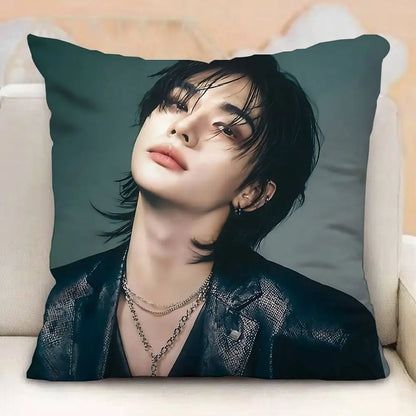 Korean Idol H-Hwang-H-Hyunjin-s Pillow Case Pillowcases Home Decor Living Room Decor Cushion Covers