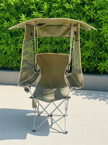 Outdoor Folding Chair, Leisure Fishing Chair, Portable Sunshade, Sunscreen, Camping Beach Chair, Armrest, Director's Sketching