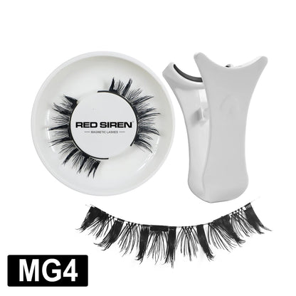 5 Magnets Glue Free Magnetic Lashes 3D Fluffy Faux Mink False Eyelashes With Mirror Case & Applicator