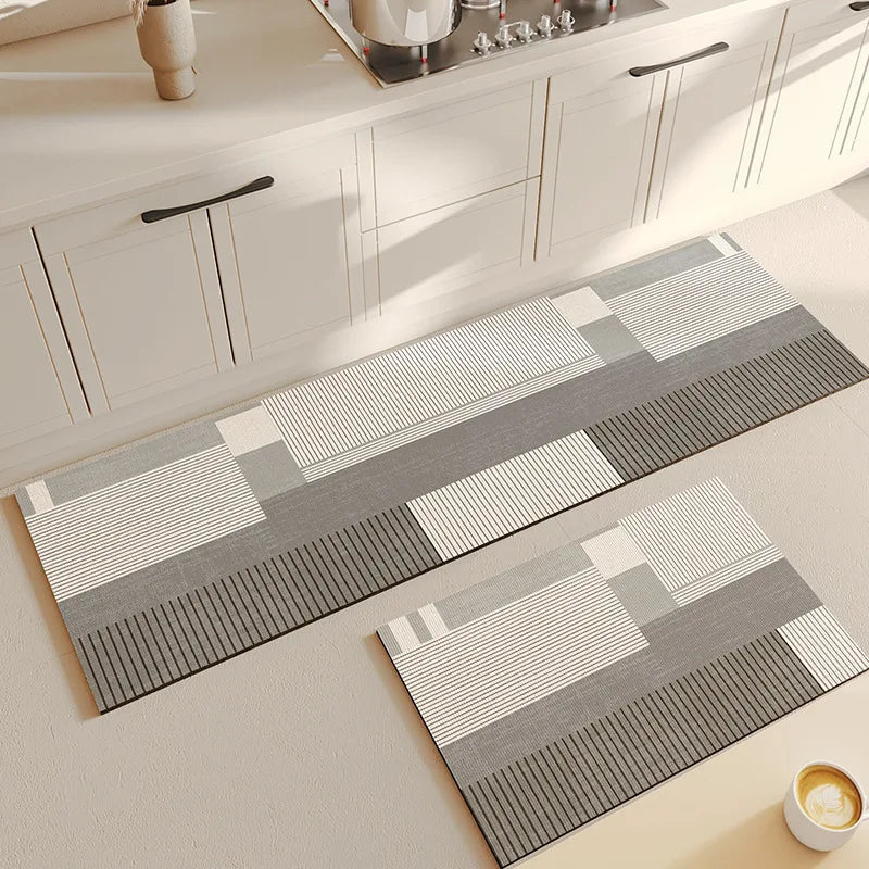 Super Absorbent Shower Bath Mat Bathroom Anti-Slip Carpet Rug Simple Kitchen Entrance Soft Door Bathtub Side Bath Mat Home Decor