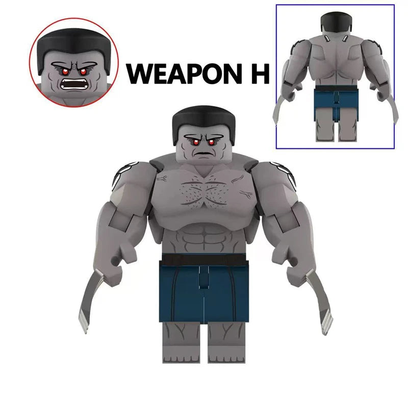 7.5CM Big Size Movable Figure Hulk Lizard Rhino Thing Colossus Hulkbusters Infinity War Model Building Blocks Toys Action Bricks