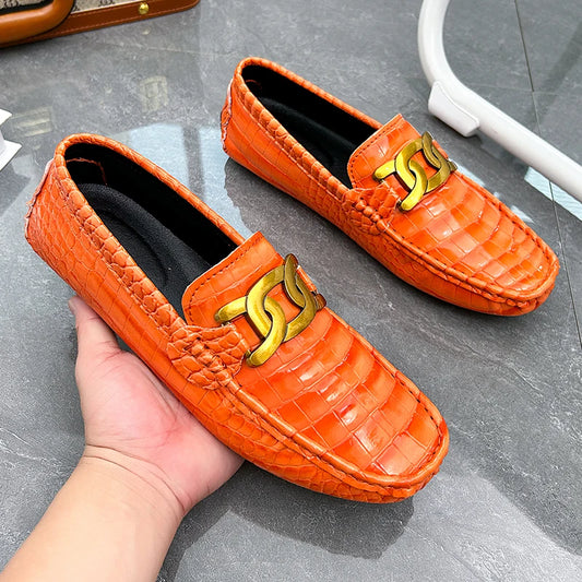 Men Loafers Shoes High Quality Party Shoes Fashion Men Non Slip Casual PU Leather Man Flat Classic Comfy Slip on Men Loafers