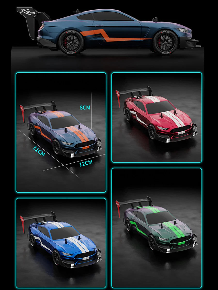 RTR MUSTANG 2.4G Drift Car 1:14 4WD Electric Remote Control Cars High Speed Racing Car RC Racing Car Toys for Children