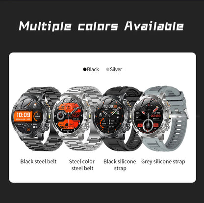 LIGE 2026 New Ultra Military Grade 1000mAh Battery Smart Watch For Men IP68 Waterproof Sports Fitness Bluetooth Call Smartwatch