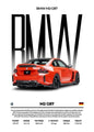 Classic Red Performance Sports Car Wall Art M3 F40 812 FS90 Luxury Car HD Canvas Print Poster Home Living Room Bedroom No Frame