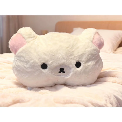 Best-selling Cute Rilakkuma Plush Warm Hand Pillow Cartoon Bear Peluche Stuffed Toy Soft Cushion Birthday Gift