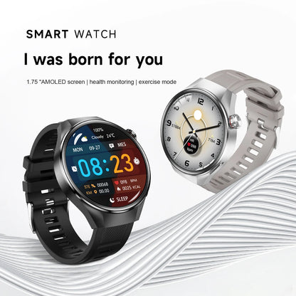 2025 New Watch G5 PlUS Smart Watch Men 1.75"AMOLED Screen GPS Track Compass Heart Rate Bluetooth Call SmartWatch For Android IOS