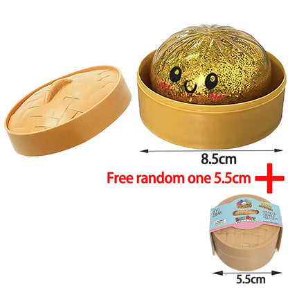 Dumpling Glitter Dumpling Squishy Blind Box Dumplings Sensory Squeeze Toy for Stress Relief Desktop Decoration Free one 5.5cm
