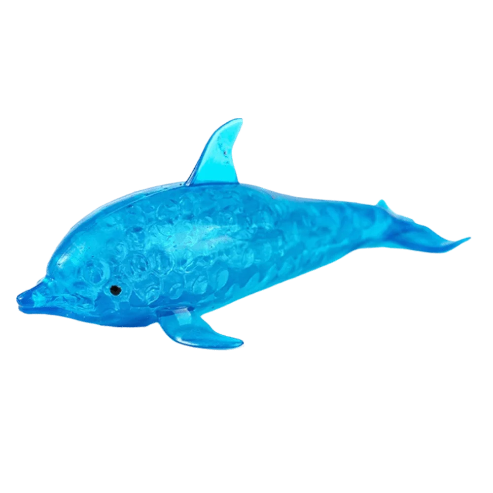 Durable TPR Shark Stress Balls Blue Soft Stretchy Stress Squish Ball Stretchy Dolphin Squeeze Ball Adults