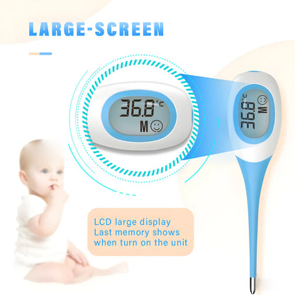 Baby Thermometers Pulse Oximeter Finger Digital Thermometer Accurate Oral Armpit Temperature Reading Fever Alert Termometer ﻿