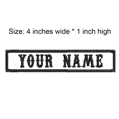 4 Inches Wide Customized Name Small Tag Embroidery Patch Iron On Sew On Clothing For Left Chest Tell Us Need What Texts