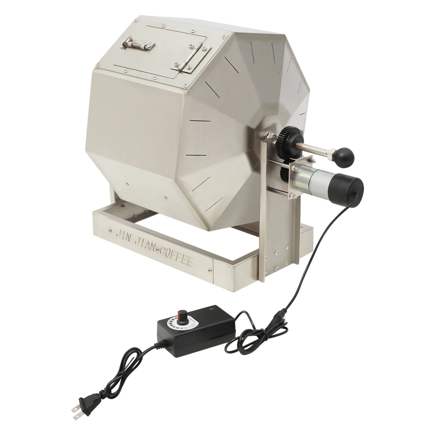 3.83gal Electric Coffee Bean Roaster with Speed Controller Gas Direct Fire Coffee Roaster Machine Stainless Steel Peanut Roaster