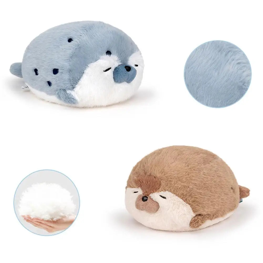 40/65cm Seal Plush Toy Soft Pillow Lifelike Simulation Stuffed Sea Otter Soft Doll Animal Toy Cartoon Otter Kid Birthday Gift