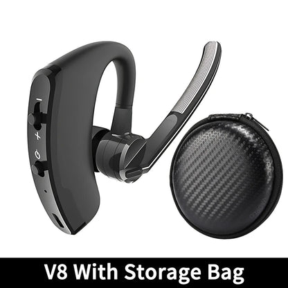 V9 Business Wireless Headphone With HD Mic Calling Noice Cancelling Driver Car Sport Bluetooth Headset 270° Rotation Earphone V8