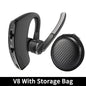 V9 Business Wireless Headphone With HD Mic Calling Noice Cancelling Driver Car Sport Bluetooth Headset 270° Rotation Earphone V8
