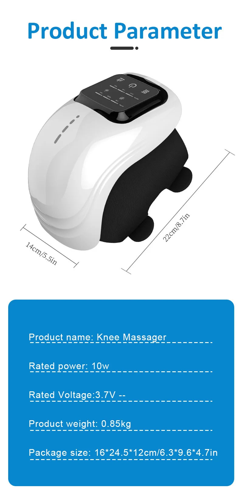 Knee Massager Smart Red Light and Massage Therapy for Swelling Stiff Joints Stretched Ligament and Muscles Injuries Gifts