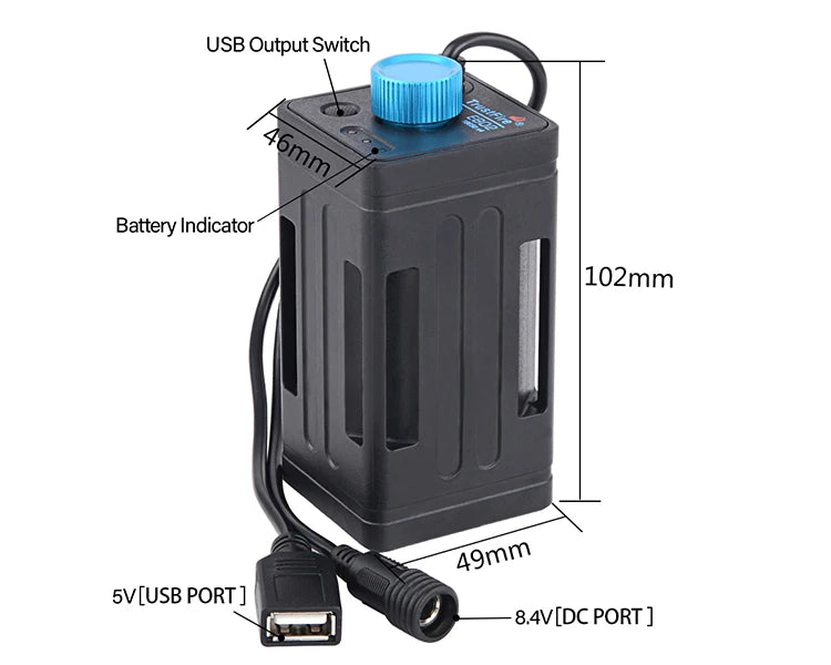 TrustFire EB02 18650 Battery Packs DC 8.4V Power Banks Case USB Charging Mobile Phone Waterproof Battery Box for Led Bike Lights