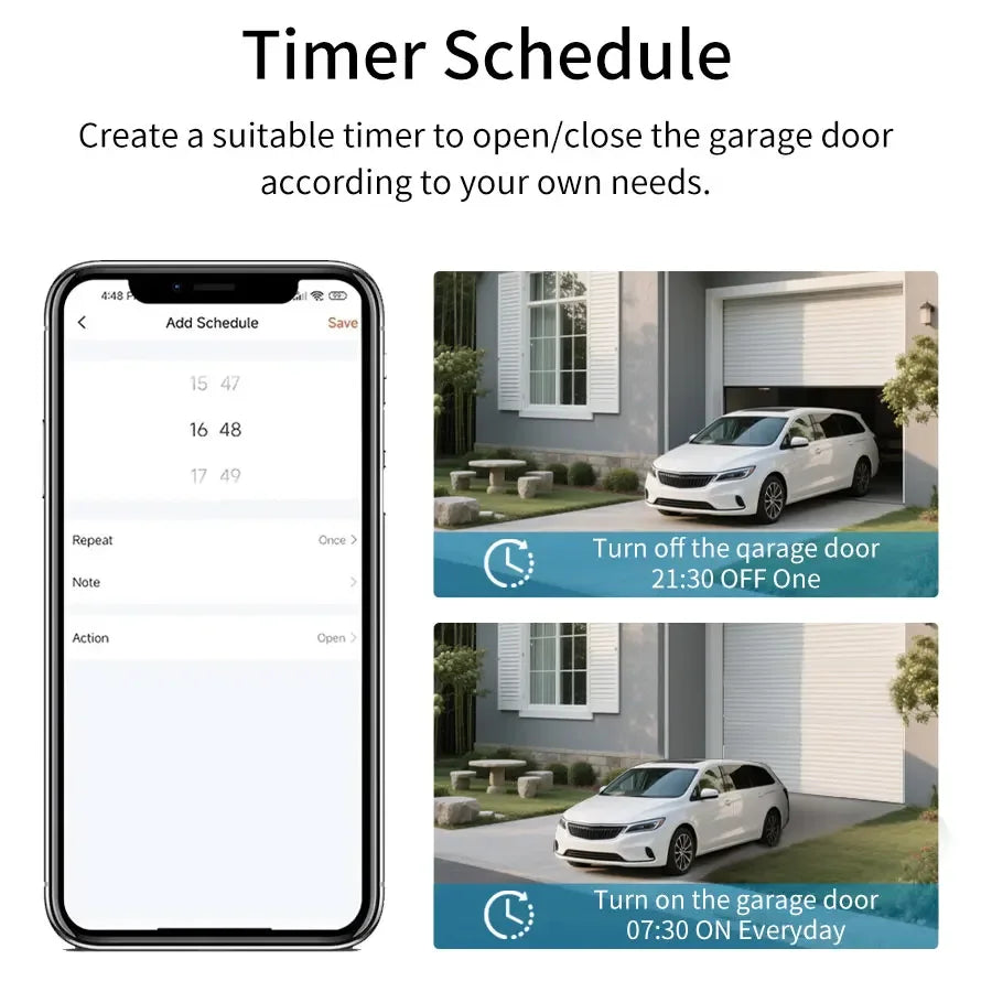 100-240V Tuya Zigbee WiFi Gate Opener Module Smart Garage Door Controller Switch Smart Life App Remote Control Alexa Google Home