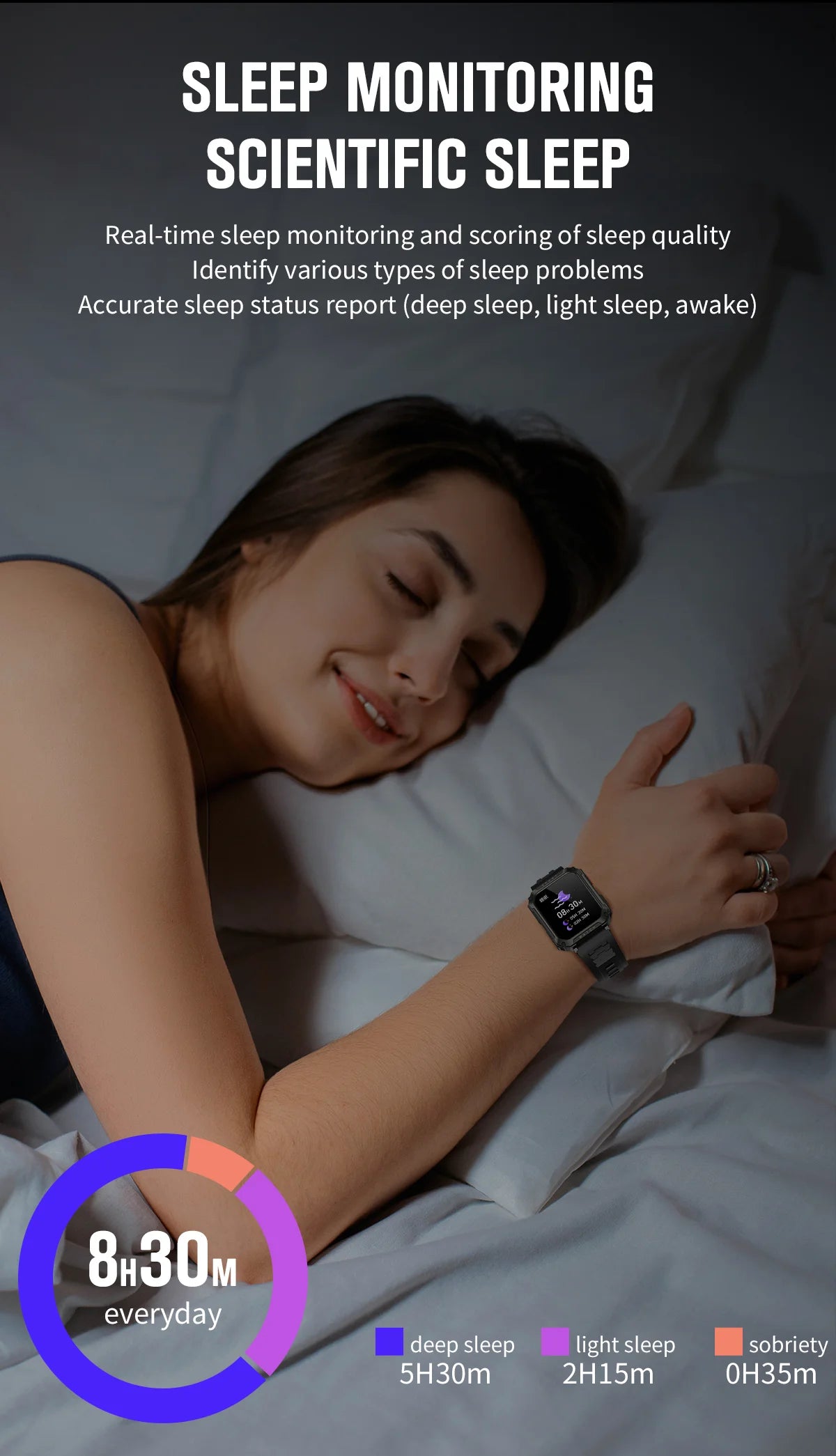 LIGE 2026 Zewnętrzny Smartwatch Męski 2.01" Ekran IP68 Wodoodporne Zegarki Wytrzymały Wojskowy Bluetooth Połączenia Smartwatch dla Androida i iOS