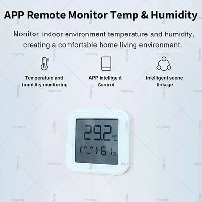 Tuya Zigbee 3.0 Smart Home Temperature Humidity Sensor with LCD Screen Work With Alexa Echo Plus Home Assistant Z2M Need Gateway