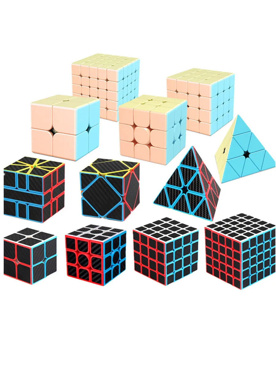 Moyu Meilong 3x3x3 4x4x4 Professional Magic Cube Carbon Fiber Sticker Speed Cube Square Puzzle Educational Toys for Children