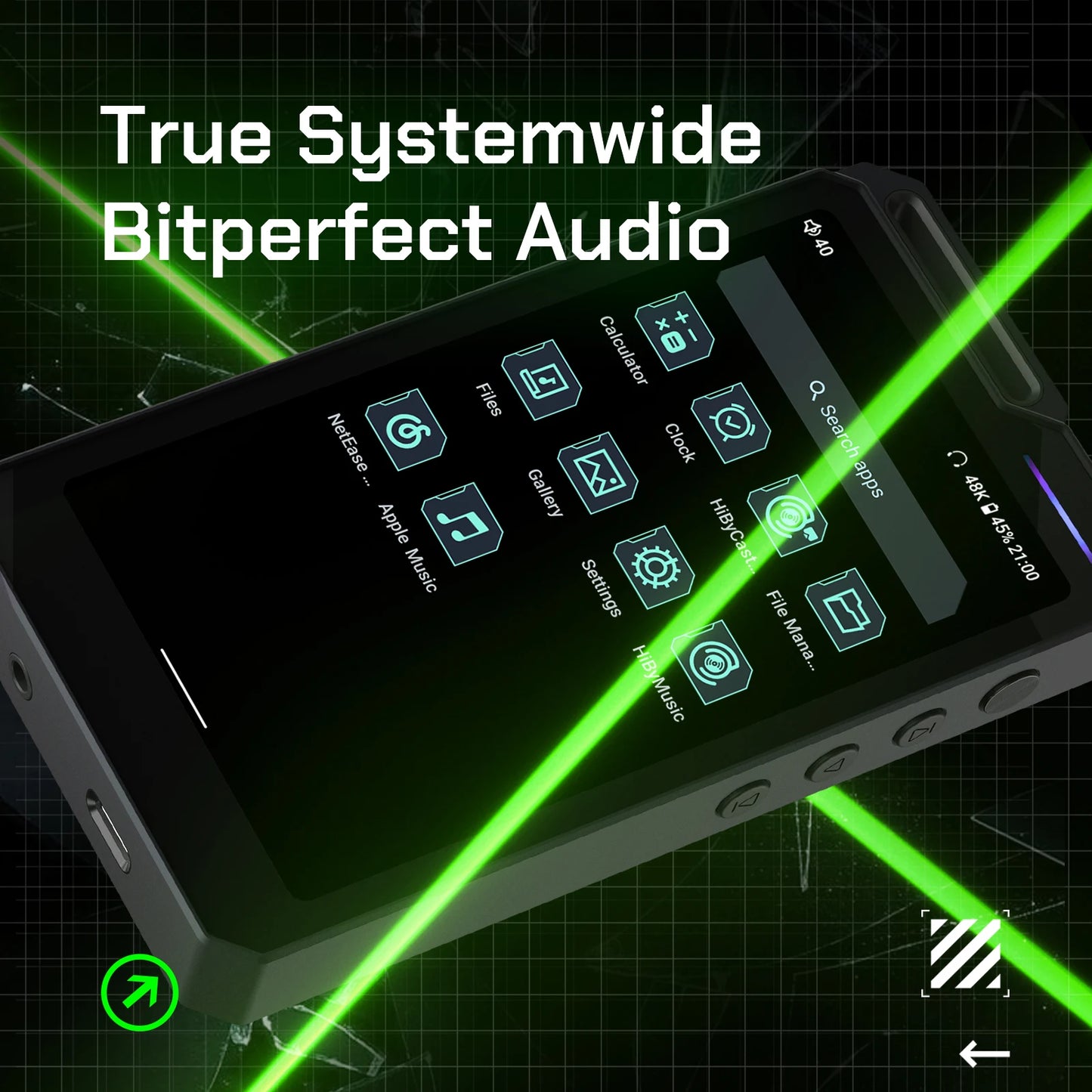 HiBy R4 Android 12 HiFi Music Player Bluetooth WiFi DSD256 MQA 16x USB DAC Headphone AMP 11hr 4.7'' ES9018Q2M*4 Snapdragon 665