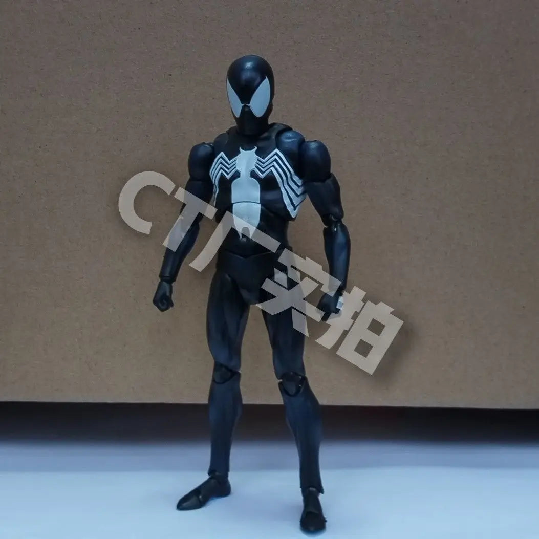 In Stock Ct Toys Spiderman Figure Mafex 147 Symbiotic Black Suit Venom The Amazing Spider-man Anime Action Figure Gifts Toys