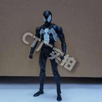 In Stock Ct Toys Spiderman Figure Mafex 147 Symbiotic Black Suit Venom The Amazing Spider-man Anime Action Figure Gifts Toys