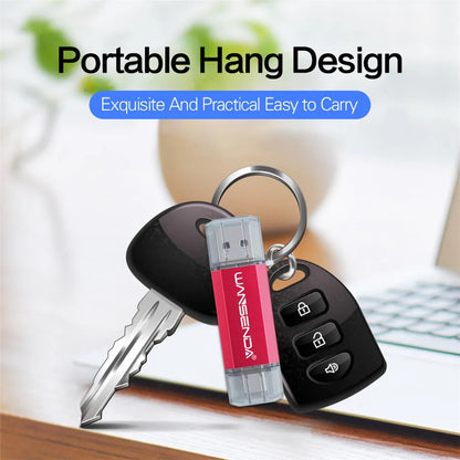Hotsale WANSENDA USB Flash Drive Type C Pen Drive 512GB 256GB 128GB 64GB 32GB 16GB USB Stick 3.0 Pendrive for Type-C Device/PC