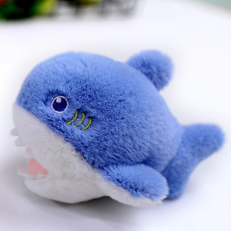 Seal Shark Whale Beluga Keychain Pendant Doll Mini Marine Animal Plush Keyring  Backpack Pendant Decor Kawaii Pendant Doll