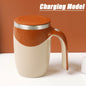 Portable Automatic Stirring Coffee Mug Magnetic Electric Stainless Steel Self Mixing Coffee Tumbler Rotating Home Office Travel