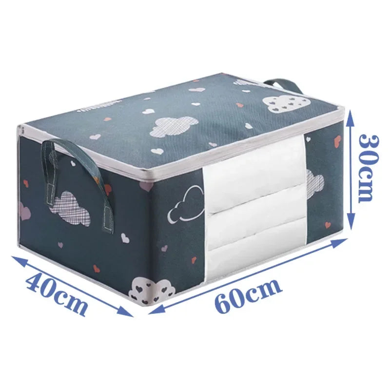 1pcs Quilt Storage Bag Dust-proof Wardrobe Quilt Clothes Organizer Household Blanket Zipper Sorting Bags Moving Bag Storage Bags