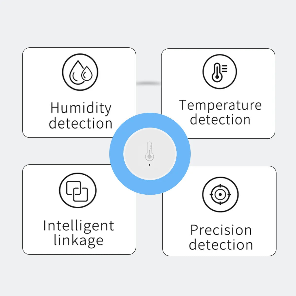 Tuya Zigbee Smart Temperature Humidity Sensor Indoor Hygrometer Controller Monitoring Work with Smart Speaker Alexa Google Home