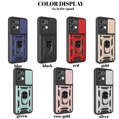 Armor Funda For OPPO A6 Pro 5G Case Slide Lens Protect Car Magnetic Holder Ring Phone Case For Oppo A 6 Pro A6Pro 4G Back Cover