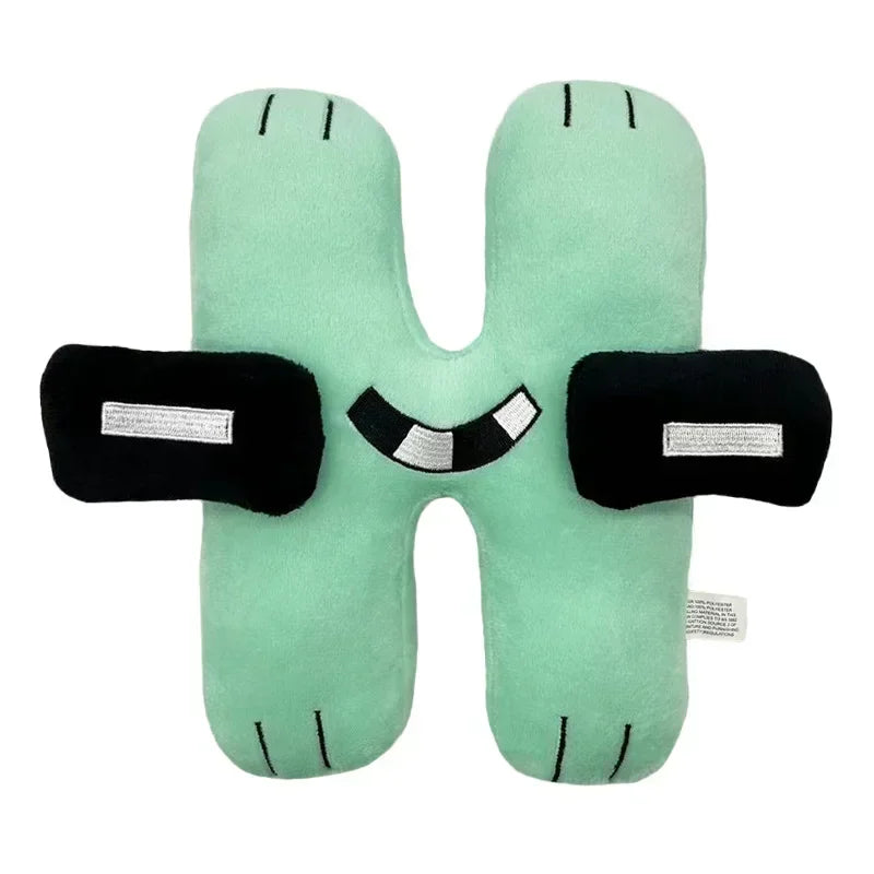 T Alphabet Lore Plush Toys Anime Doll Kawaii 26 English Letters Stuffed Toys Kids Enlightenment Montessori Plush Toy Doll Gifts