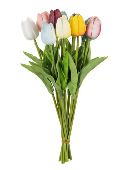 10/30PCS Artificial Flowers Real Touch Tulip Scrapbooking Vase Home Decor Wedding Garden Rose Arch Garland Mother's Day Bouquets