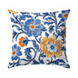 1pcs/4pcs Blue Flower Cushions Pillowcase Polyester Cushion Cover Throw Pillow Pillowcover Home Car Sofa Decor