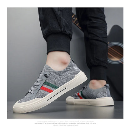 Men's breathable mesh casual shoes  summer lightweight soft soled comfortable outdoor walking shoes youth versatile trendy shoes