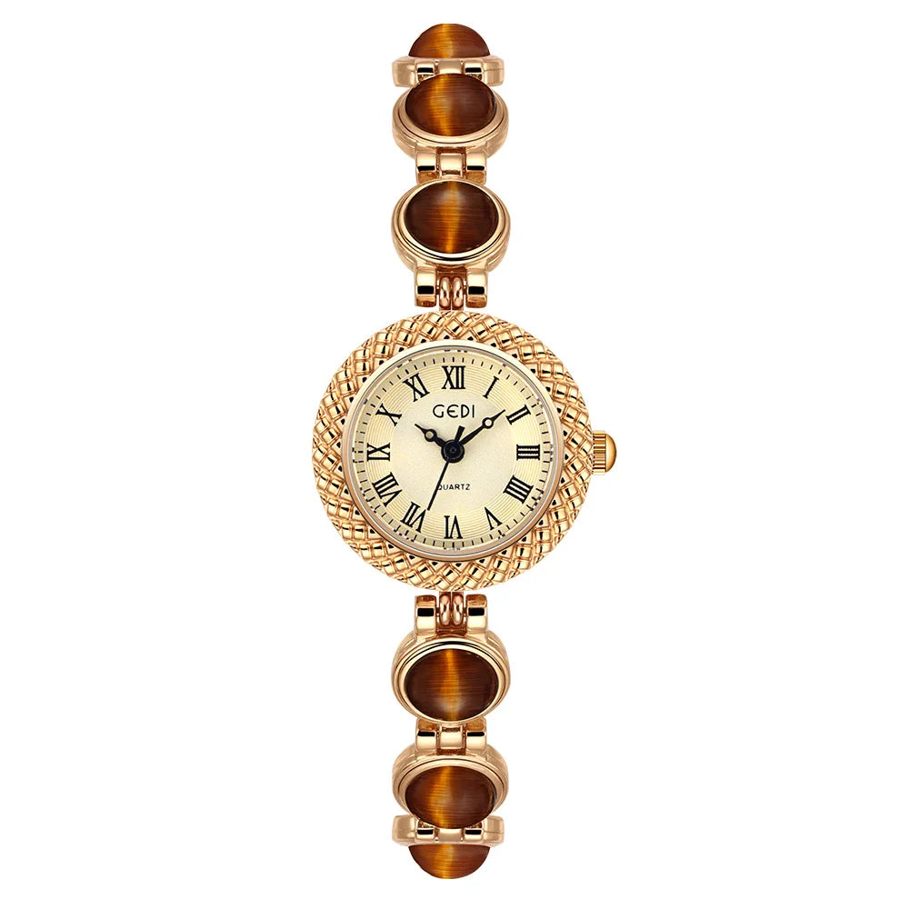 Women Bracelet Watch Ancient Luxury Premium Cat Eye Stone Colorful chain Watches Waterproof Ladies Fashion Quartz Wristwatch