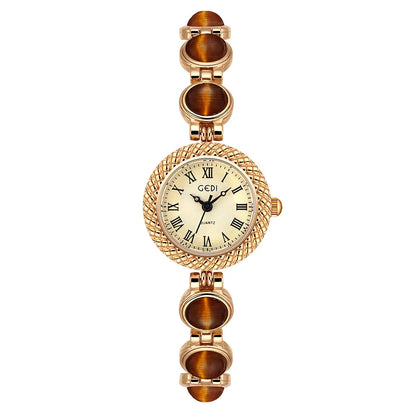 Women Bracelet Watch Ancient Luxury Premium Cat Eye Stone Colorful chain Watches Waterproof Ladies Fashion Quartz Wristwatch