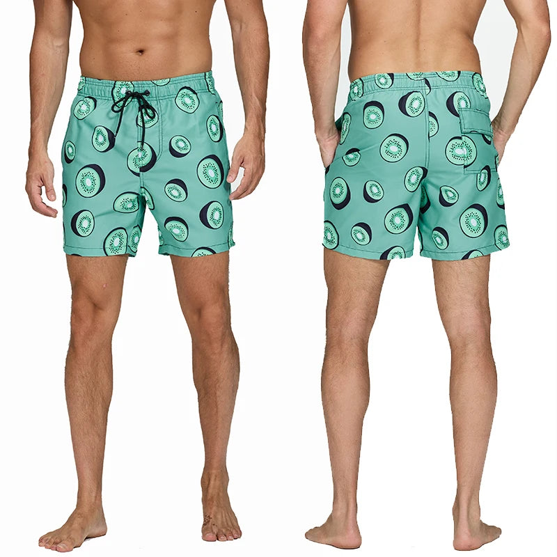 Escatch 2026 Summer New Mens Shorts Polyester Quick Dry Board Mesh Liner Side Pockets Run Gym Swimsuit Surf Swim Trunks For Man