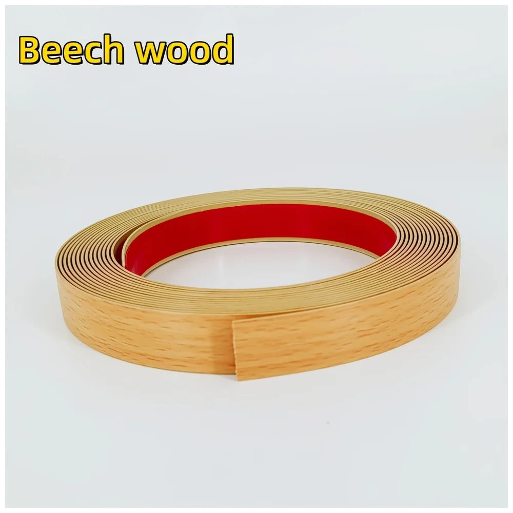 1PC 3/5m Beautiful Border White Sticke Rwood Grain Edge Banding Cover Up, Repair Wall, Furniture, Edge Decoration Sticker