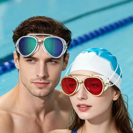 Full View Anti Fog Swim Goggl Professional Full Angle Anti Fog Swimming Goggles Swimming Goggles Men Women Retro Goggles New